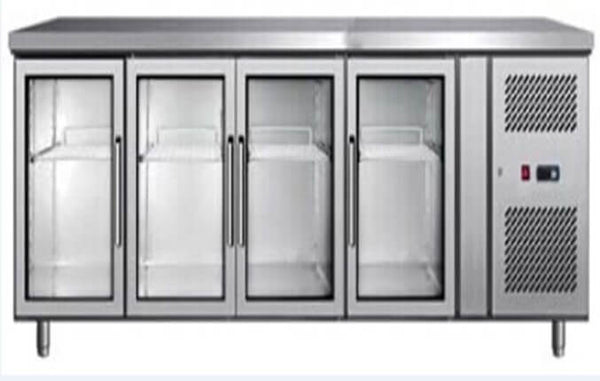 4 DOOR GLASS DOOR UNDERBAR 2230X700X 850 NO LOCK AVAILABLE - cater-care